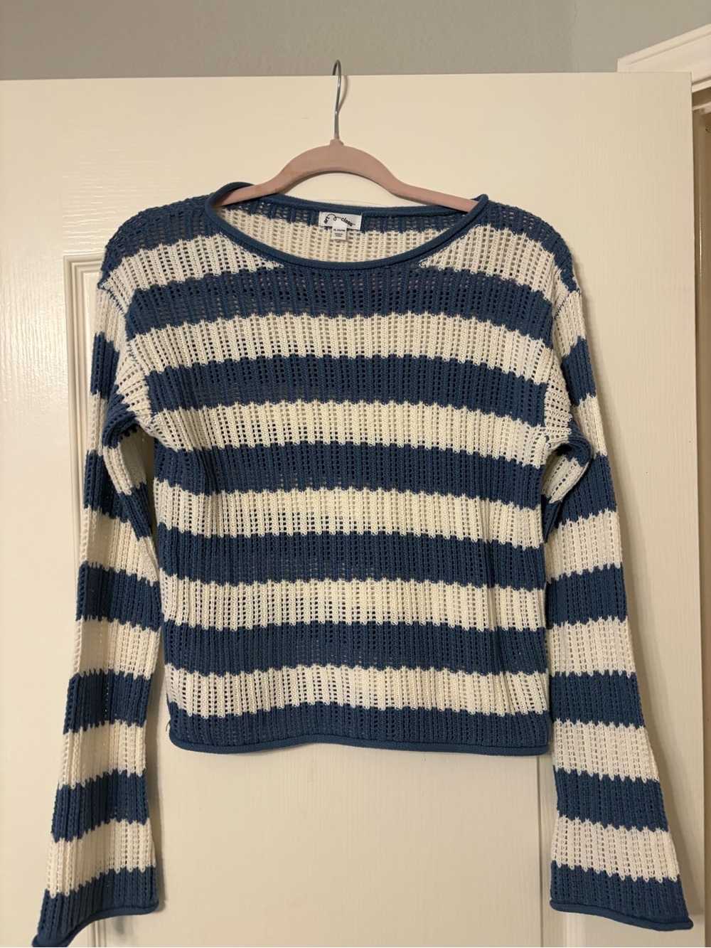 art class Blue & Cream Striped Crewneck Sweater